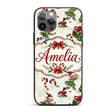 Playful Christmas Elves Gifts Candy Cane Festive Custom Name Protective Phone Case Mobile Cover Durable Everyday Smartphone Shock Resistant