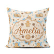 Custom Name Watercolor Gingerbread Man Candy Cane Sweet Seamless Square Filled Cushion Throw Pillow Sofa Bed Home Decor Zip Washable UK Made