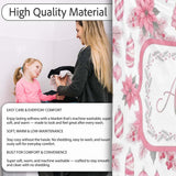 Elegant Pink Christmas Ornaments Holly Leaves Watercolor Seamless  Personalised Custom Name Super Soft Fleece Blanket Bed Sofa Throw