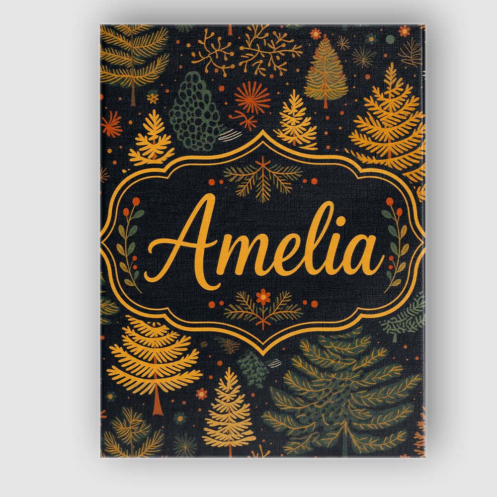Personalised Name Modern Scandinavian Custom Stylish Home Interior Contemporary Display Canvas Wall Art Print Decor Picture Ready to Hang