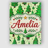 Personalised Name Cartoon Style Christmas Custom  Unique Gift Idea Elegant Feature Canvas Wall Art Print Decor Picture Ready to Hang