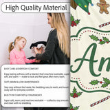 Cute Christmas Trees with Gingerbread Candy Canes and Gifts Seamless  Personalised Custom Name Super Soft Fleece Blanket Bed Sofa Throw