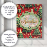 Personalised Name Luxury Christmas Trees Custom  Unique Gift Idea Elegant Feature Canvas Wall Art Print Decor Picture Ready to Hang