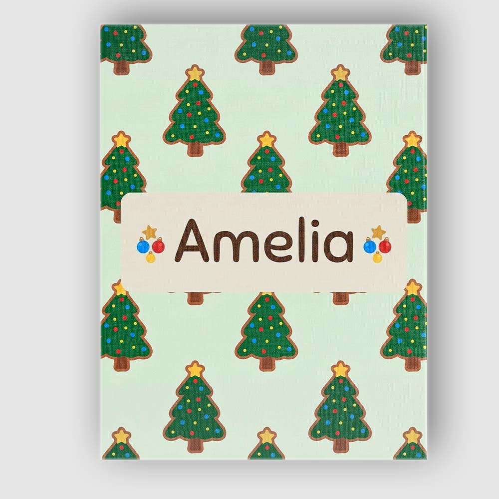Personalised Name Cute Cartoon Christmas Custom  Unique Gift Idea Elegant Feature Canvas Wall Art Print Decor Picture Ready to Hang