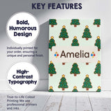 Personalised Name Cute Cartoon Christmas Custom  Unique Gift Idea Elegant Feature Canvas Wall Art Print Decor Picture Ready to Hang