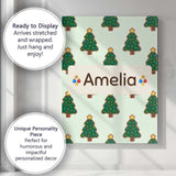 Personalised Name Cute Cartoon Christmas Custom  Unique Gift Idea Elegant Feature Canvas Wall Art Print Decor Picture Ready to Hang