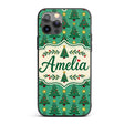 Festive Christmas Trees with Golden Star Toppers Custom Name Protective Phone Case Mobile Cover Durable Everyday Smartphone Shock Resistant