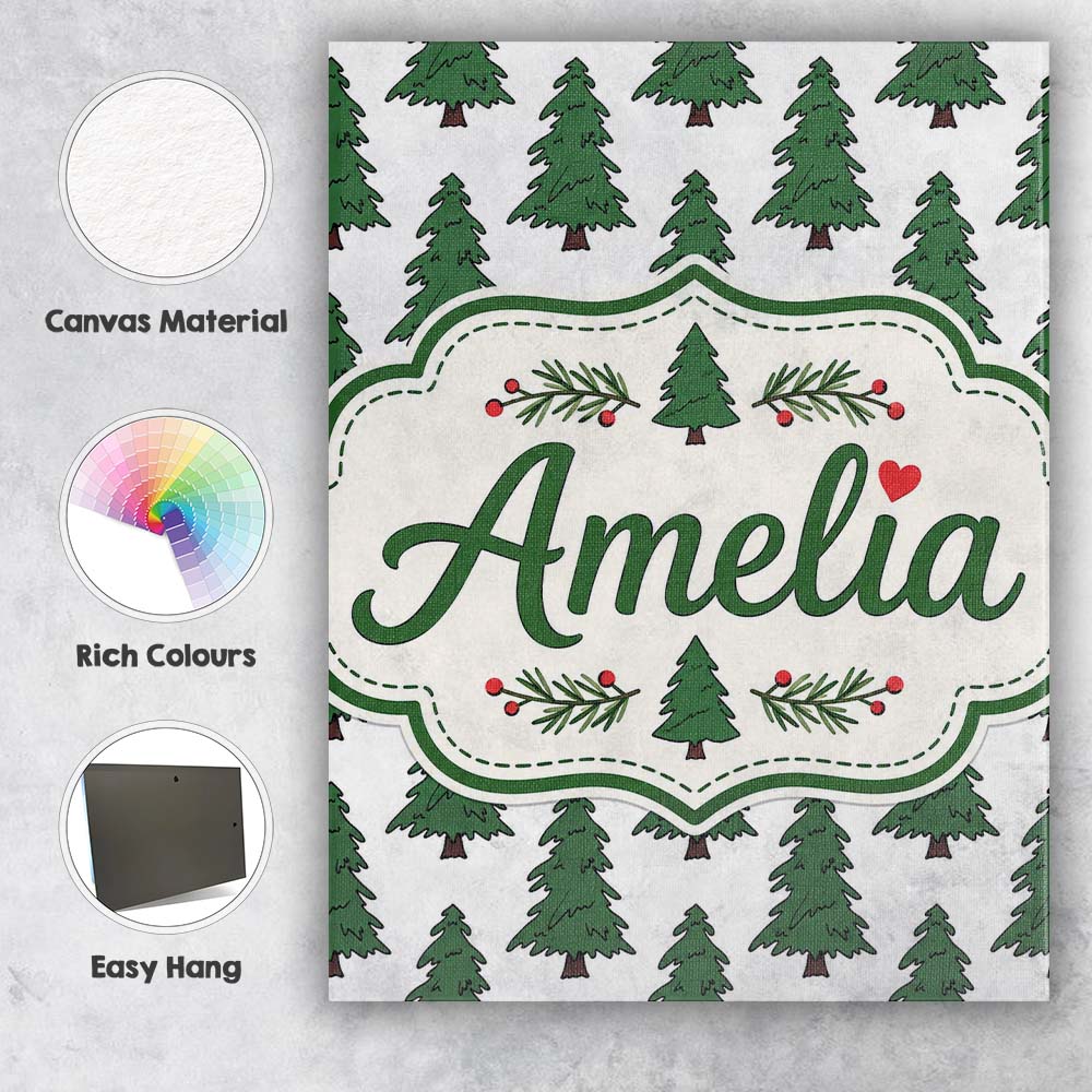 Personalised Name Minimal Hand Drawn Custom Premium Decorative Design Modern Room Accent Canvas Wall Art Print Decor Picture Ready to Hang