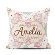 Custom Name Cute Style Christmas Tree Cookies with Bows Seamless Square Filled Cushion Throw Pillow Sofa Bed Home Decor Zip Washable UK Made
