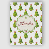 Personalised Name Watercolor Christmas Custom  Modern Room Accent Elegant Feature Canvas Wall Art Print Decor Picture Ready to Hang