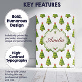 Personalised Name Watercolor Christmas Custom  Modern Room Accent Elegant Feature Canvas Wall Art Print Decor Picture Ready to Hang