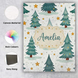 Personalised Name Winter Snowy Christmas Custom  Unique Gift Idea Elegant Feature Canvas Wall Art Print Decor Picture Ready to Hang