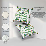 Custom Name Colorful Christmas Tree with Bright Baubles and Star Square Filled Cushion Throw Pillow Sofa Bed Home Decor Zip Washable UK Made