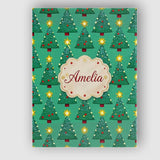 Personalised Name Festive Christmas Trees Custom  Unique Gift Idea Elegant Feature Canvas Wall Art Print Decor Picture Ready to Hang