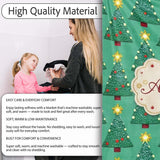 Festive Christmas Trees with Yellow Stars on Green Background Lovely  Personalised Custom Name Super Soft Fleece Blanket Bed Sofa Throw