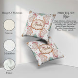 Custom Name Cute Tree Cookies with Icing and Bows Sweet Festive Square Filled Cushion Throw Pillow Sofa Bed Home Decor Zip Washable UK Made