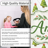 Watercolor Christmas Trees with Red Star Toppers Festive Seamless  Personalised Custom Name Super Soft Fleece Blanket Bed Sofa Throw