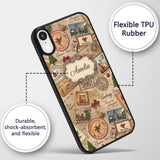 Vintage Christmas Ephemera with Letters Stamps Custom Name Protective Phone Case Mobile Cover Durable Everyday Smartphone Shock Resistant