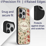 Vintage Christmas Ornaments with Printed Design Custom Name Protective Phone Case Mobile Cover Durable Everyday Smartphone Shock Resistant