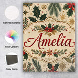 Personalised Name Festive Christmas Collage Custom  Bespoke Interior Contemporary Canvas Wall Art Print Decor Picture Ready to Hang