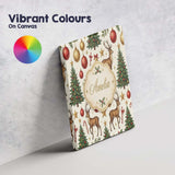 Personalised Name Cute Reindeer Christmas Custom  Unique Gift Idea Elegant Feature Canvas Wall Art Print Decor Picture Ready to Hang