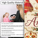 Luxury Red and Gold Christmas Baubles Snowflakes and Star Elements  Personalised Custom Name Super Soft Fleece Blanket Bed Sofa Throw