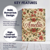Personalised Name Delicate Christmas Custom Premium Decorative Design Modern Room Accent Canvas Wall Art Print Decor Picture Ready to Hang