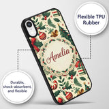 Festive Christmas Stocking Gifts Bells Holly Custom Name Protective Phone Case Mobile Cover Durable Everyday Smartphone Shock Resistant