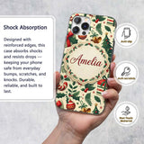 Festive Christmas Stocking Gifts Bells Holly Custom Name Protective Phone Case Mobile Cover Durable Everyday Smartphone Shock Resistant
