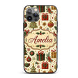 Classic Christmas Tree Gifts Ornaments Stars Custom Name Protective Phone Case Mobile Cover Durable Everyday Smartphone Shock Resistant