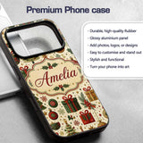 Classic Christmas Tree Gifts Ornaments Stars Custom Name Protective Phone Case Mobile Cover Durable Everyday Smartphone Shock Resistant