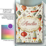 Vintage Christmas Baubles Ornaments Stars Elegant Holiday Seamless  Personalised Custom Name Super Soft Fleece Blanket Bed Sofa Throw