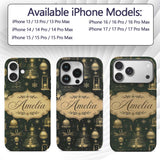 Luxury Gold Christmas Ornaments Lantern Stars Custom Name Protective Phone Case Mobile Cover Durable Everyday Smartphone Shock Resistant