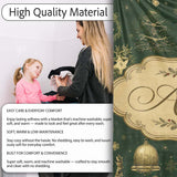 Luxury Gold Christmas Ornaments Lantern Stars Dark Green Seamless  Personalised Custom Name Super Soft Fleece Blanket Bed Sofa Throw
