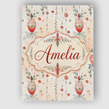 Personalised Name Delicate Hanging Christmas Custom Bespoke  Contemporary Display Canvas Wall Art Print Decor Picture Ready to Hang