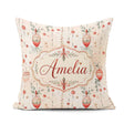 Custom Name Delicate Hanging Christmas Baubles Garland Seamless Square Filled Cushion Throw Pillow Sofa Bed Home Decor Zip Washable UK Made