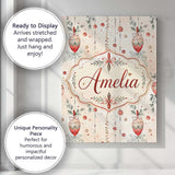 Personalised Name Delicate Hanging Christmas Custom Bespoke  Contemporary Display Canvas Wall Art Print Decor Picture Ready to Hang