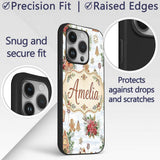 Gingerbread Houses Candy Canes Winter Treats Custom Name Protective Phone Case Mobile Cover Durable Everyday Smartphone Shock Resistant