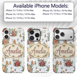 Gingerbread Houses Candy Canes Winter Treats Custom Name Protective Phone Case Mobile Cover Durable Everyday Smartphone Shock Resistant