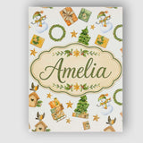 Personalised Name Cute Snowman Gifts Custom Premium Decorative Design Modern Room Accent Canvas Wall Art Print Decor Picture Ready to Hang