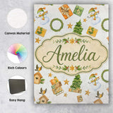 Personalised Name Cute Snowman Gifts Custom Premium Decorative Design Modern Room Accent Canvas Wall Art Print Decor Picture Ready to Hang