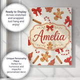 Personalised Name Gingerbread Cookies Candy Custom  Bespoke Interior Contemporary Canvas Wall Art Print Decor Picture Ready to Hang
