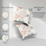 Custom Name Pastel Christmas Baubles Snowflakes Elegant Seamless Square Filled Cushion Throw Pillow Sofa Bed Home Decor Zip Washable UK Made