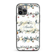 Elegant Christmas Garland Baubles Pine Branch Custom Name Protective Phone Case Mobile Cover Durable Everyday Smartphone Shock Resistant