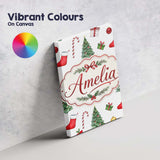 Personalised Name Christmas Tree Gifts Custom  Modern Room Accent Elegant Feature Canvas Wall Art Print Decor Picture Ready to Hang