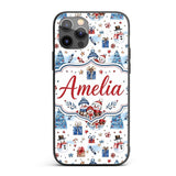 Cute Snowman Family Gifts Candy Printed Design Custom Name Protective Phone Case Mobile Cover Durable Everyday Smartphone Shock Resistant