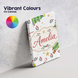 Personalised Name Cute Christmas Tree Candy Custom  Bespoke Interior Contemporary Canvas Wall Art Print Decor Picture Ready to Hang