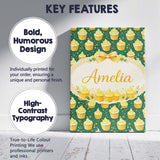 Personalised Name Cupcake Dessert Seamless Pattern Dark Green Sweet Custom Canvas Wall Art Print Decor Picture Ready to Hang
