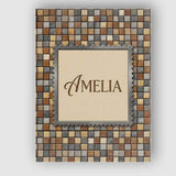 Personalised Name Wood Tile Square Natural Custom  Unique Gift Idea Elegant Feature Canvas Wall Art Print Decor Picture Ready to Hang