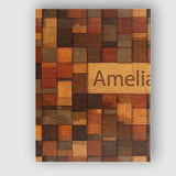 Personalised Name Wooden Parquet Square Custom  Modern Room Accent Elegant Feature Canvas Wall Art Print Decor Picture Ready to Hang